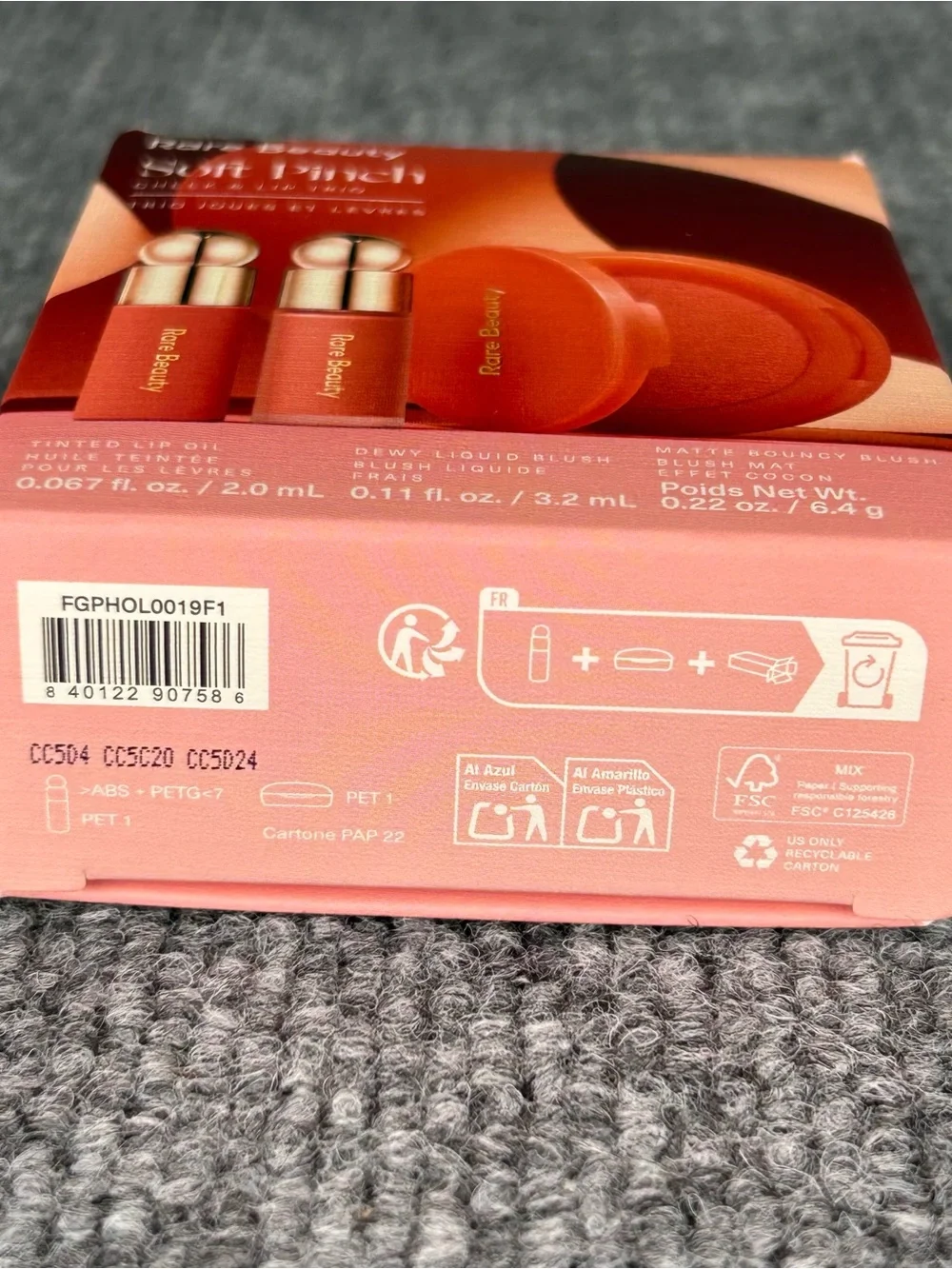 RARE BEAUTY Trio SOFT PINCH Full Bouncy Blush, Mini Lip Oil & Liquid Blush WORTH